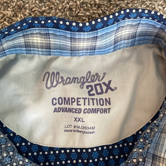 Wrangler 20X Competition Advanced Comfort Men’s Long Sleeve Button Down XXL - Picture 6 of 16